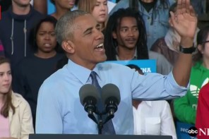 WATCH: Obama MASTERFULLY Shut Down ‘Bill Clinton Is A Rapist’ Hecklers At NC Rally