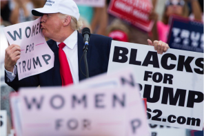 Trump PROVES He Doesn’t Get Why Women Hate Him, Kisses ‘Women For Trump’ Sign As A Joke (IMAGE)