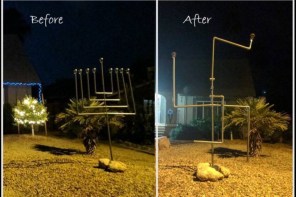 Jewish Family Wakes Up To Find Their Menorah Display Twisted Into A Swastika