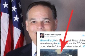 Republican Tries Using Photo Of Obama’s Inauguration As March For Life Crowd – Gets Busted Immediately