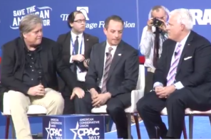 Reince Freaks Out After Steve Bannon Grabs His Thigh On Stage At CPAC And People Are Dying (VIDEO)