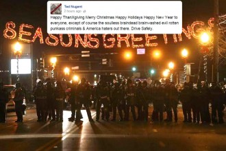 Ted Nugent: 'Happy Holidays To Everyone, Except The Evil, Rotten, Punk@ss Criminals In Ferguson'
