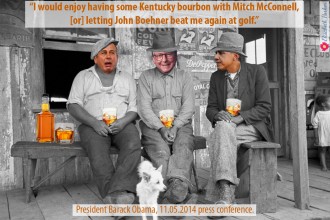 My Old Kentucky Homie: Obama Claims He'd 'Enjoy' Drinking Bourbon with Mitch McConnell and getting beaten in golf by John Boehner (Video)