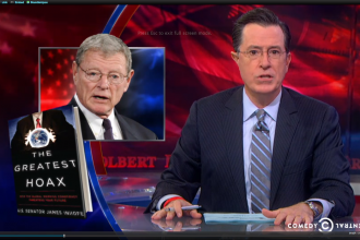 Stephen Colbert on The Colbert Report, courtesy of Comedy Central