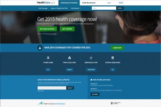Screenshot of Healthcare.gov