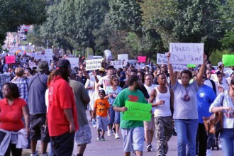 Protesters in Ferguson/photo courtesy of Wikimedia