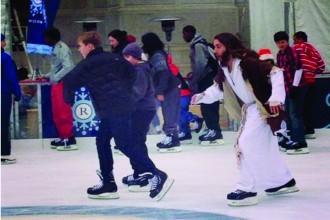 Michael Grant, aka Philly Jesus has an ice skating outing - via Instagram