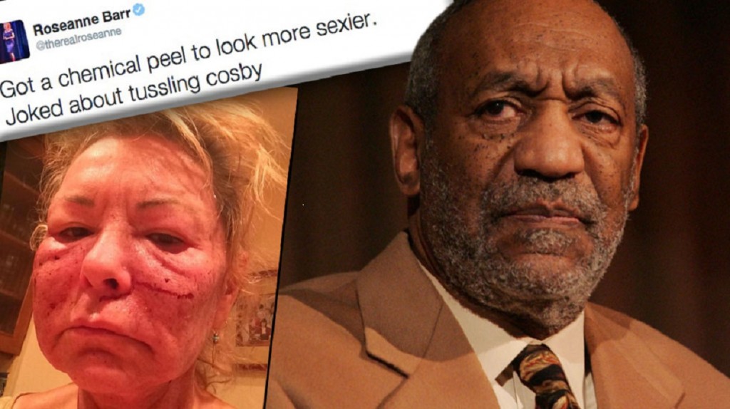 Roseanne Barr photo/tweet and Bill Cosby-http://amradaronline.files.wordpress.com/2014/11/roseanne-barr-tweet-bill-cosby-tussling.jpg