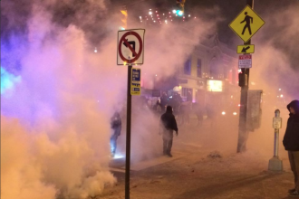 Tear gas used after riots at Ohio State
