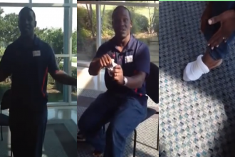 teacher-demonstrates -proper-condom-use-with-sock