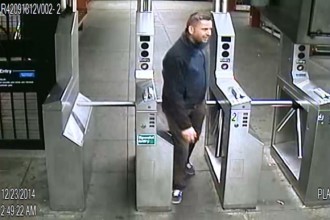 The suspect wanted in the assault of a subway conductor is an off duty cop
