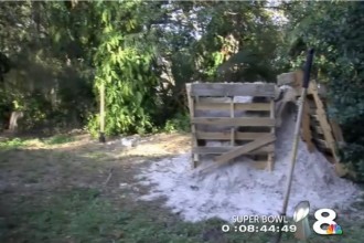 A Florida man has built a gun range in his front yard. Police say its legal for him to do so.