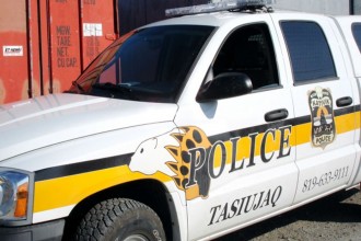 Local police van from Tasiujaq