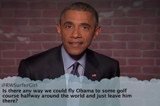 Obama reads mean tweets from Twitter about himself on Jimmy Kimmel Live!
