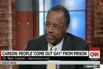 Ben Carson tells Chris Cuomo that being gay is a choice because people go into prison straight, and come out gay.