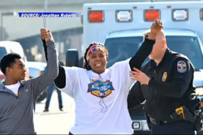 200 Pounds Down, This Amazing Woman Is Helped Across 10k Finish Line By Police Officer (VIDEO)