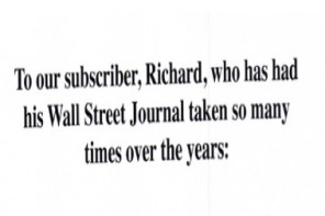 Man’s Newspapers Stolen From Doorstep- Here’s How The Wall Street Journal Fixed It