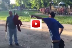 WATCH: White Trash Bully Repeatedly Picks On Homeless Man In The Park, Until This Happens (VIDEO)