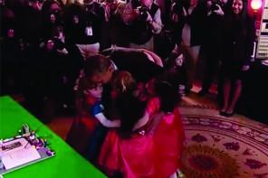 WATCH: The President’s Group Hug With Clever Girl Scouts That Has Right-Wingers Outraged (VIDEO)