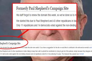 ‘Gay Nerd’ Steals Anti-LGBT Idaho Lawmaker’s Campaign Web Site, Asking For Suggestions (SCREENSHOTS)
