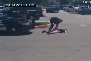 A bystander recorded a Round Rock Police Officer throwing DWI suspect on the ground, knocking her unconscious.