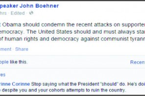 Boehner Hypocrisy: Obama ‘Should Condemn’ Human Rights Violations – In Cuba, Not Israel (VIDEO)