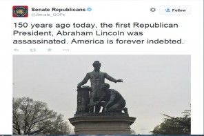 Twitter Blasts Senate GOP For Horrible Lincoln Assassination Tweet (SCREENSHOTS)