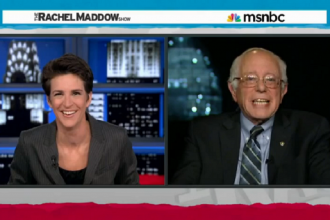 Rachel Maddow and Bernie Sanders
