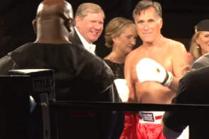 Romney Displays His Likeability In A Boxing Ring With Evander Holyfield (IMAGES/VIDEO)