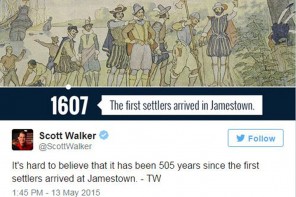 In One Tweet, Scott Walker’s Team Managed to Fail Math AND History