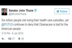 This GOP Senator’s Obamacare Tweet Is So Stupid, Reading It Will Lower Your IQ (SCREENSHOTS)