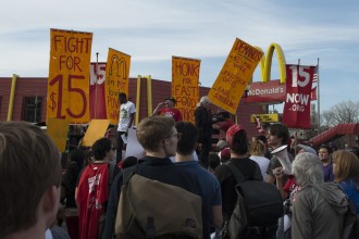 A new study says a higher minimum wage will have only a small effect on prices.