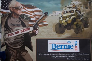 Bernie Sanders by Mario Prado at Comic Con 2015 in San Diego