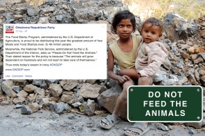 OK Republican Party Compares Welfare Recipients To Wild Animals