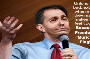 Anti-Union Scott Walker Spends Labor Day Weekend Making Hypocritical A** Of Himself (VIDEO)