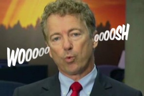 Rand Paul Is Insane. Photo: RawStory Screen Capture: http://www.rawstory.com/2015/10/rand-paul-compares-bernie-sanders-to-stalin-pol-pot-it-actually-kind-of-scares-me/
