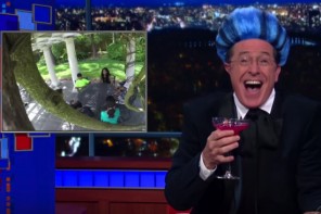 WATCH: An Outrageously Charming Colbert Covers Jindal’s Face With His Wood (VIDEO)