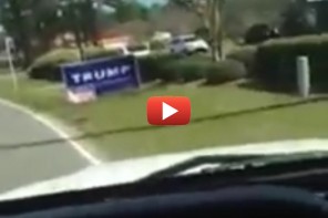 INSTRUCTIONAL VIDEO: How To Rid Your Neighborhood Of Trump Signs With Your Car (VIDEO)