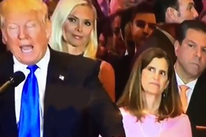 Watch Chris Christie’s Wife Slowly Die Inside During Trump’s Sexist Victory Speech (VIDEO)