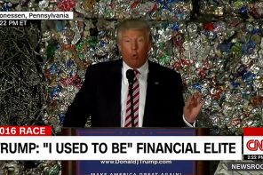 Donald Trump Delivers Economics Speech In Front Of Pile Of Garbage, Twitter Eats Him Alive (TWEETS)