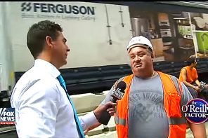 WATCH: Construction Worker To O’Reilly’s Paid Troll Calling Him Lazy: ‘You Want To Talk About Work?’