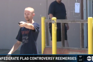Trump-Lovin’ California Gun Store Flies The Confederate Flag, Threatens ABC News Crew With A Gun
