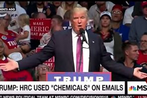 Trump Says Hillary ‘Used Chemicals’ To Bleach Away Evidence Of Her Deleted Emails (VIDEO)