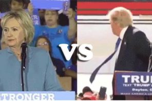 WATCH: People Are Cracking Up At How Hillary Handled Stage Jumper Compared To Trump’s Infamous Panic