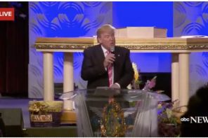 Trump’s African-American Outreach Completely FAILS As He Addresses Nearly Empty Black Church (VIDEO)